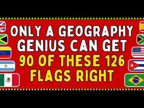 Only a geography genius can get 90 of these 126 flags right | Guess the COUNTRY by the FLAG 🌎