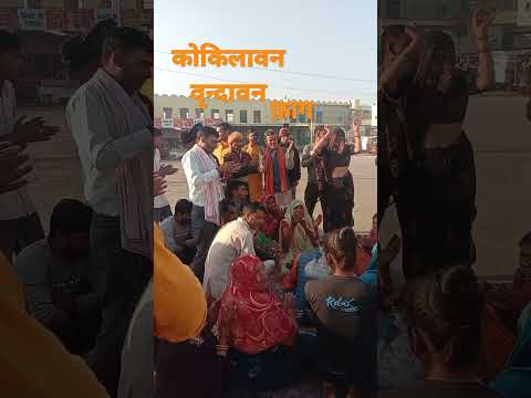vrindavan m faag kerte huye #vrindavan #bankebihari #radha #shortvideo #holi #faaggeet
