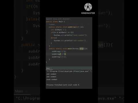 Odd even program in #java