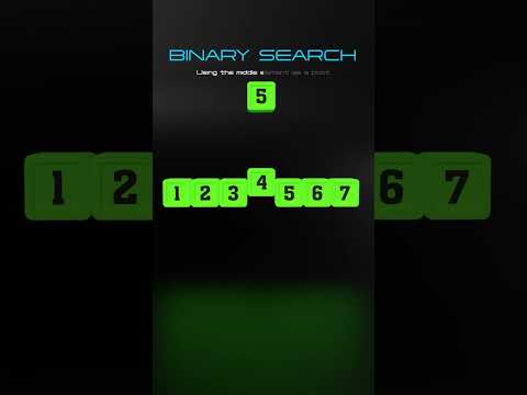 Binary search algorithm explanation in 3D. #sortingalgorithm #programming #coding #algorithm #tech