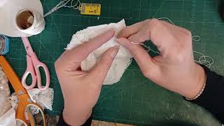 Let's make a white lace reticule  #slowstitching #history