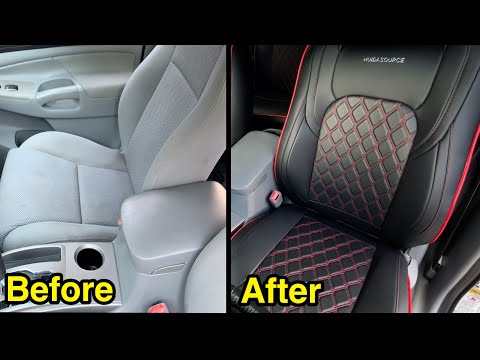 Leather seat covers for Toyota Tacoma - setup & review - HuidaSource