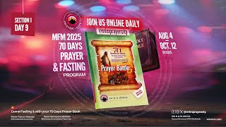 DAY 9 MFM 70 DAYS PRAYERS  || I CLAIM BREAKTHROUGH PROVOKING DREAMS ||  12-08-2025 || PRAYER CITY