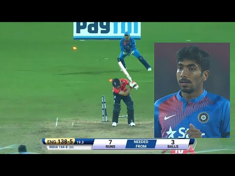 🙏🏼 BOOM Defends 8 Off 6! Jasprit Bumrah 2-20 vs England 2nd T20I 2017 Nagpur (Ball By Ball)