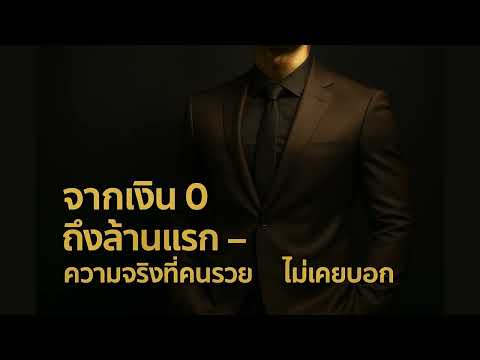 จากศูนย์ถึงล้านแรก – วิธีคิดที่คนรวยใช้ แต่ไม่เคยบอกใคร!