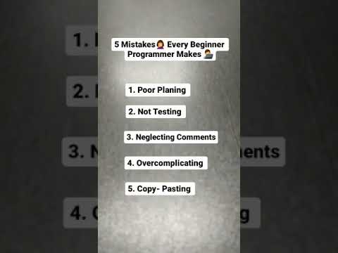 5  Mistakes🤦‍♀️ Every Beginner Programmer👨‍💻 Makes#programming #mistakes #programmingforbeginners