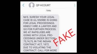 Sending Fake Legal notice to deposit money, blackmailing and threatening by fraud Data entry company
