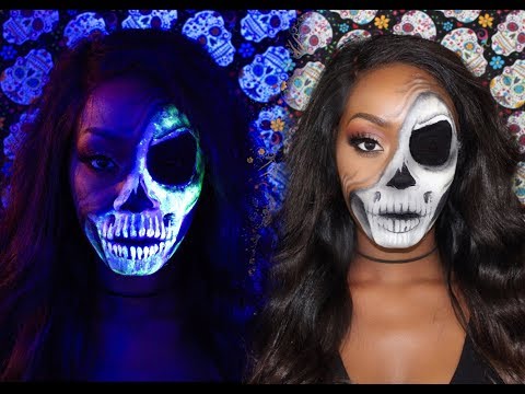 Half Skull Makeup Tutorial| Skull Halloween Makeup Tutorial