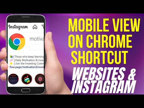 How to View MOBILE version of Instagram or Website on Desktop Web Browser?  Google Chrome Shortcut