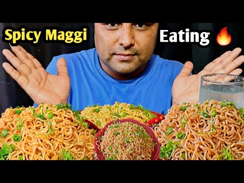 ASMR Eating 5 Packets of Maggi Noodles Challenge | Street Food Challenge | Maggi Eating Challenge |