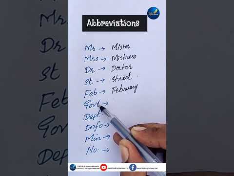 Abbreviations #english #mathsenglishsecret #shorts