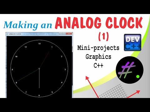 Making an ANALOG CLOCK (Part 1) | Mini projects | Graphics in C++