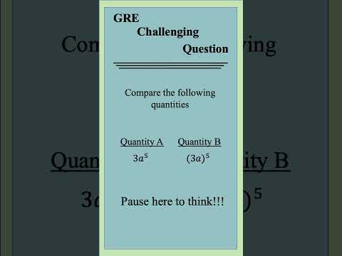 GRE Practice Question 36 #gre #math #precalculus #calculus  #python #puzzle
