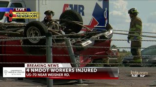 4 DOT workers struck along U.S. 70 near Las Cruces