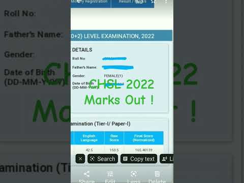 My SSC CHSL 2022 pre marks.  #ssccgl #sscchsl #chsl #studyvlog  #aspirantlife #cgl  #sscaspirant