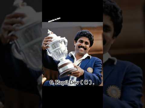Playing XI of India in Final1983 World Cup 🏆#shorts #youtubeshorts #trending #cricket #viralvideo .