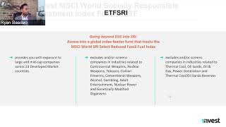 1nvest MSCI World Socially Responsible Investment Index Feeder ETF (ETFSRI) Webinar