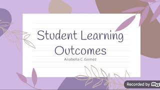 STUDENT LEARNING OUTCOMES
