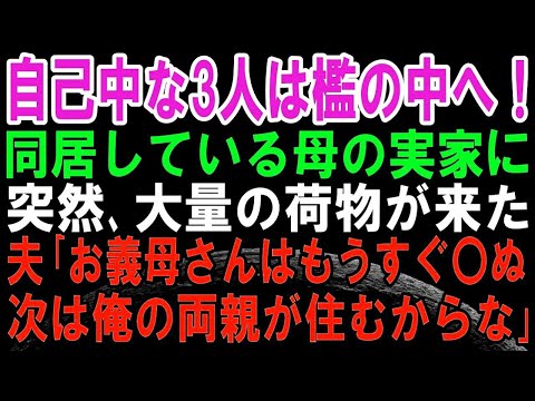 【スカッとする話】同居する母の家に突然大量の荷物が！夫「俺の両親が優先だ！お義母さんはもうすぐいなくなるだろ？w」と言って勝手に義両親が引っ越してきた。私が復讐すると3人は檻の中へ行くほどの修