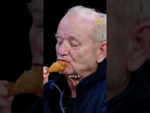 Bill Murray's reaction to every wing on Hot Ones 💪💪