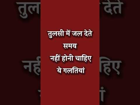 तुलसी में जल देते समय नहीं होनी चाहिए ये  गलतियां #astrology #upay #vastu