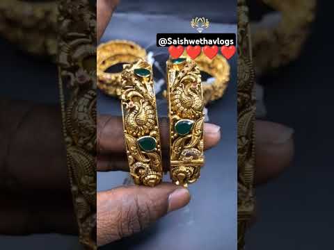 Beautiful gold bangles nakash work #bridalbangles #yt #shots @Saishwethavlogs