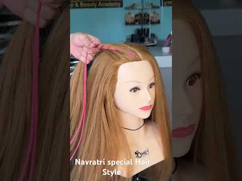 # Navratri special Hairstyle#Trending#hairstyle #Open Hair Style#viralvideo #easy Hairstyle ￼