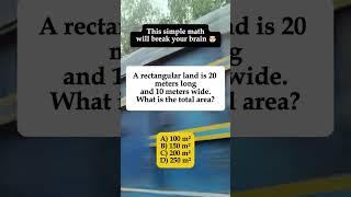 Rectangle 20m × 10m – What Is the Total Area? #shorts #iqvistax #math #riddle