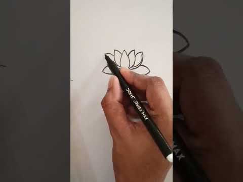 Easy Lotus drawing#youtubeshorts #lotus