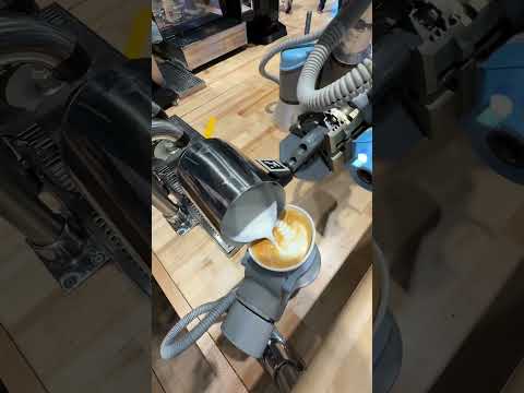 Our robot barista made a swan today.
