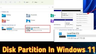 How to Create Partition on Windows 11 | How To Shrink Drive Partition in Win11 |Partition Hard Drive