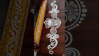 Simple Rangoli #borderrangoli #sideborders #muggulu #art #aashritareddymuggulu #easybordermuggulu
