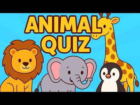 Animal Quiz for Kids 🐒🦁 | Guess the Animal by Picture & Sound | Fun Learning Game