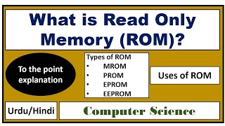 What is Read Only Memory(ROM)? Types of ROM MROM PROM EPROM EEPROM-Uses of ROM