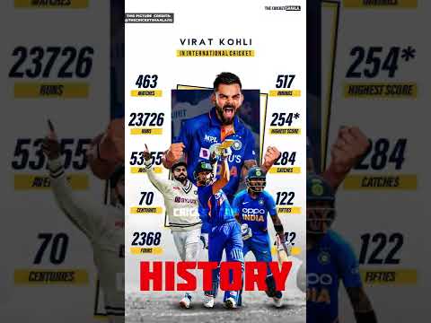 VIRAT KOHLI in International cricket !! statsticial highlights ! #ytshorts #shorts #cricketcannon
