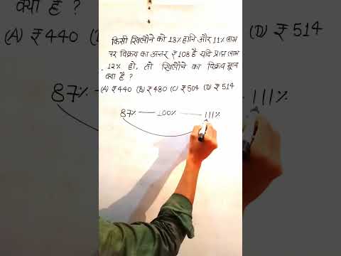 लाभ हानि का most important type का प्रश्न | profit and loss short | UUP #krishnamathtricks #shorts