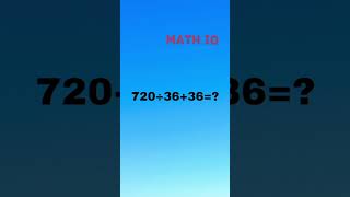 Easy Math #maths #mathematics # basicmath #mathchallenge #shorts