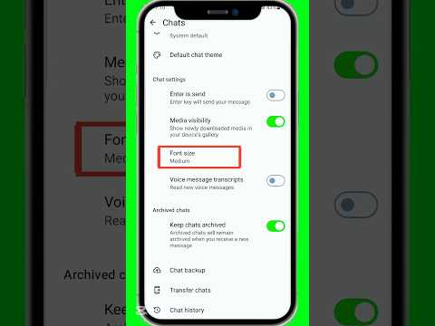 Whatsapp Me Font Size Kaise Change Kare / How To Change Font Size In Whatsapp | #shorts
