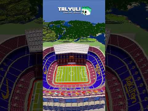 Minecraft | How to Build a Camp Nou - Part 3 🔴🔵⚽🏟️  #minecraft #minecraftshorts