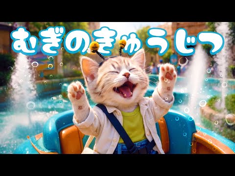 【社畜ねこのむぎ】休日は遊園地で満喫🐱🎡