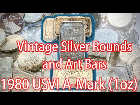 My Vintage Silver Rounds & Art Bar Collection - 1980 USVI Ingot A-Mark 1oz 999 Bullion