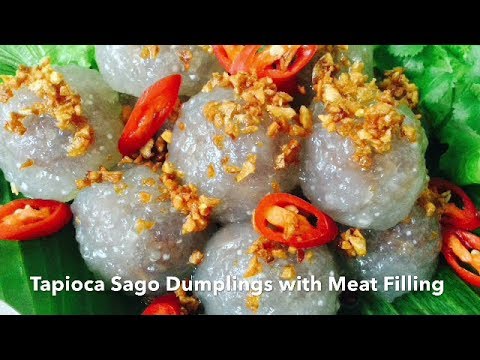 Tapioca Sago Dumplings with Pork Filling