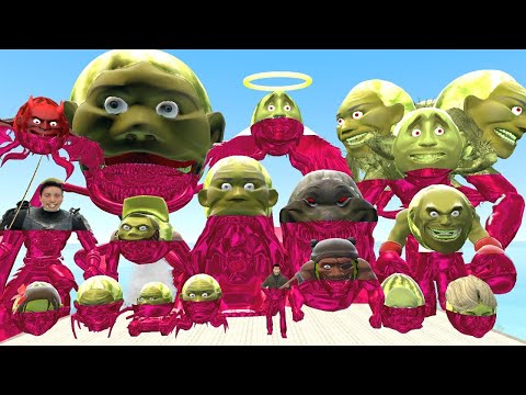 Turning All New Lin Gang Melon Family into Pink in Garry's mod !
