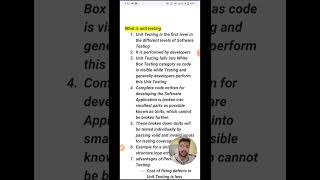 What is Unit Testing  | 1 minute - Software Testing Shorts #8 | #softwareqa