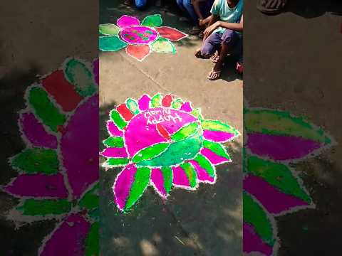 Rangoli Dipawali ❤👌 Holi by kids #student