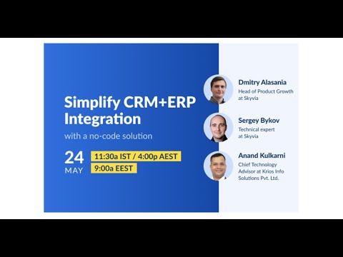 [Webinar] CRM and ERP integration in a simple and no-code way