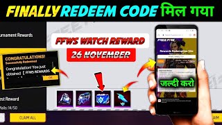 FFWS Grand Finals Redeem Code | ffws redeem code rewards | ffws redeem code