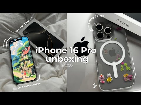 iPhone 16 Pro Unboxing 🍎 Aesthetic, Setup & Customization, ios 18 Widgets, First Impression, Review