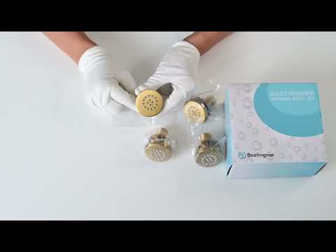 Bostingner Shower Body Spray Jets Gold Brass Round 4pcs Unboxing & Review