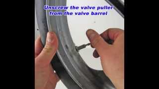 How to use the innertube valve puller tool (part no VLVPUL)....